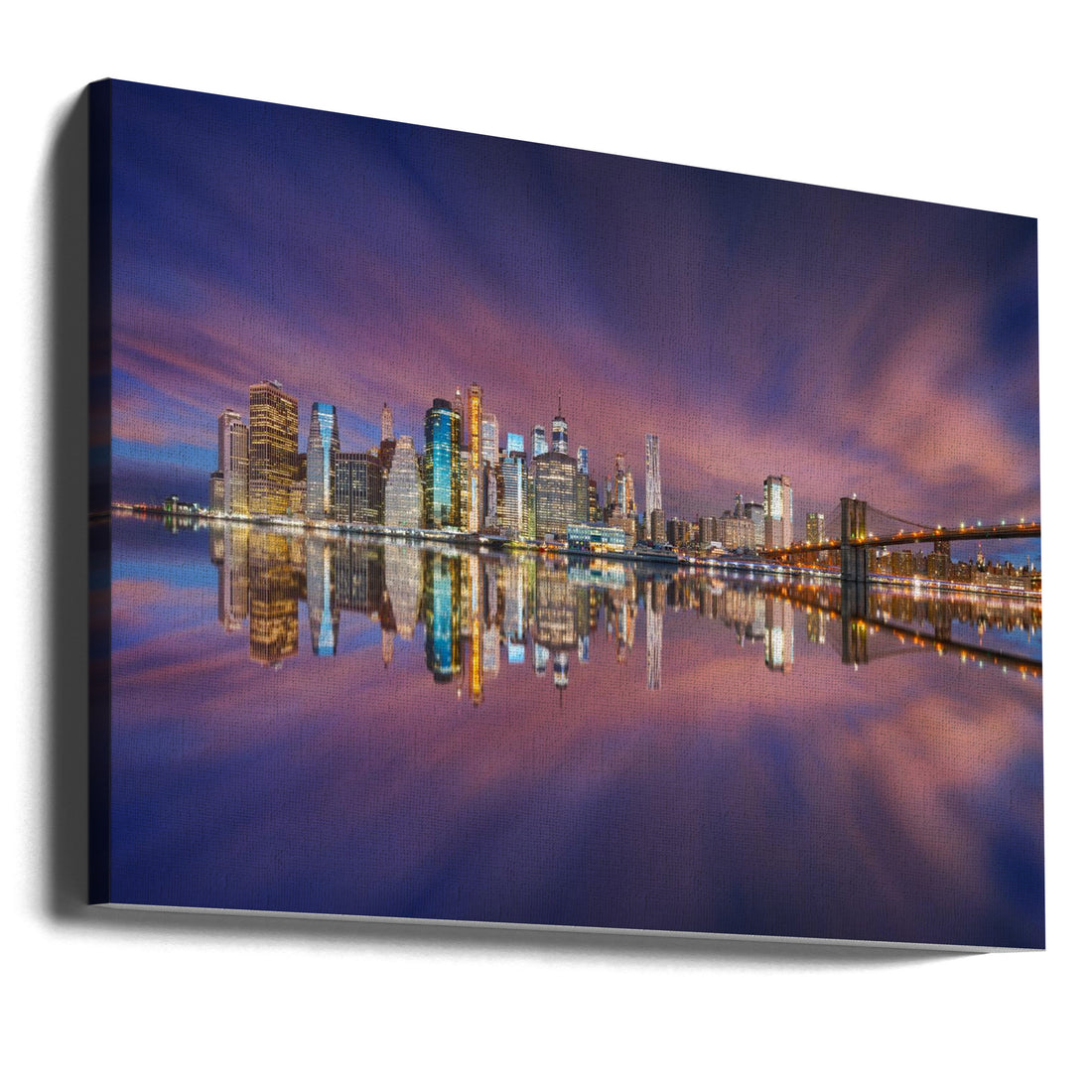 City of Blinding Lights by Carlos F. Turienzo | Manhattan Night Skyline, Large Canvas Wall Art Print | Artsy Earth