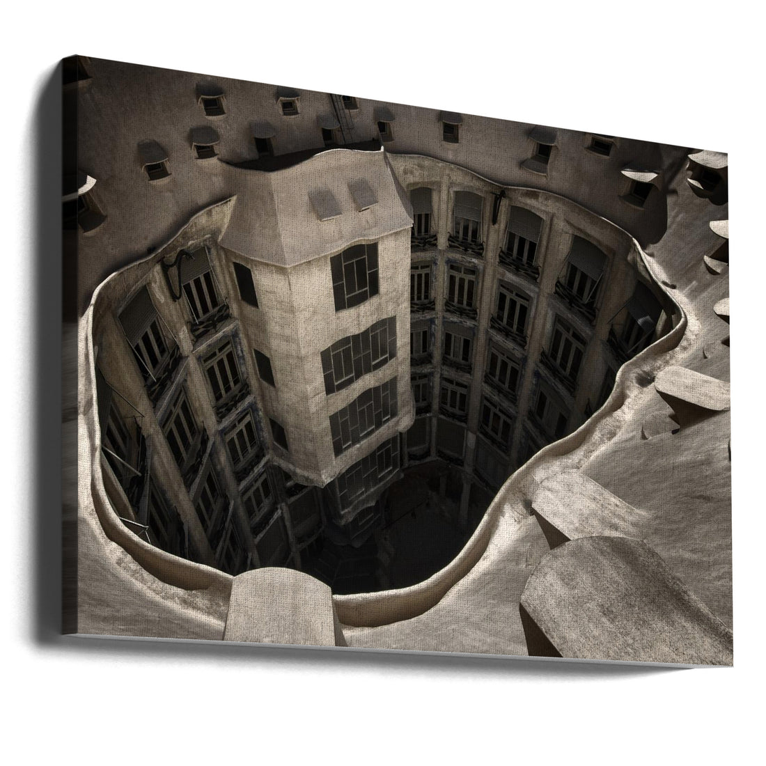 Casa Mila Rooftop by Gerard Jonkman | Barcelona Architecture Gaudi, Large Canvas Wall Art Print | Artsy Earth