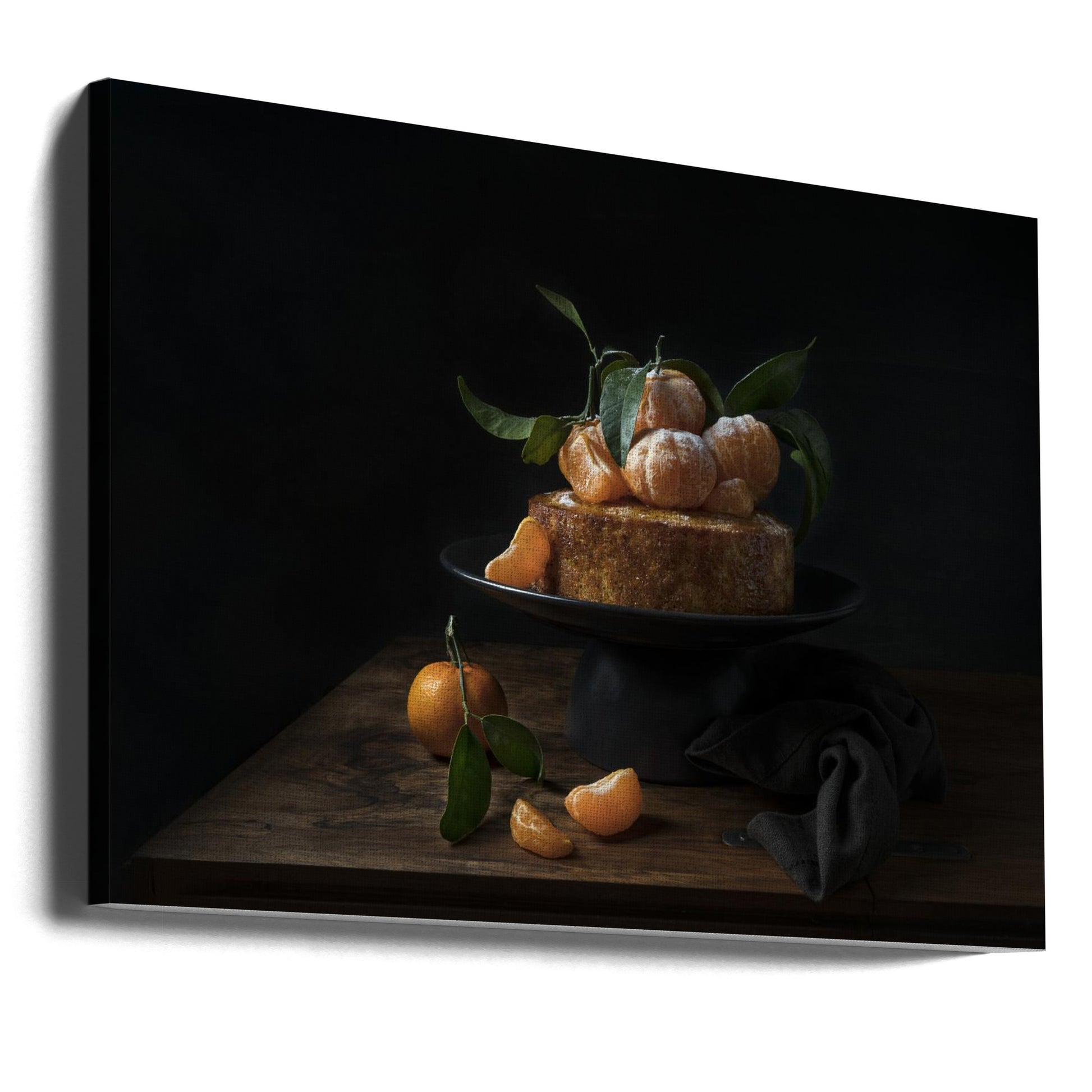 Polenta cake with sweet mandarines by Diana Popescu | Rustic Citrus Dessert, Large Canvas Wall Art Print | Artsy Earth