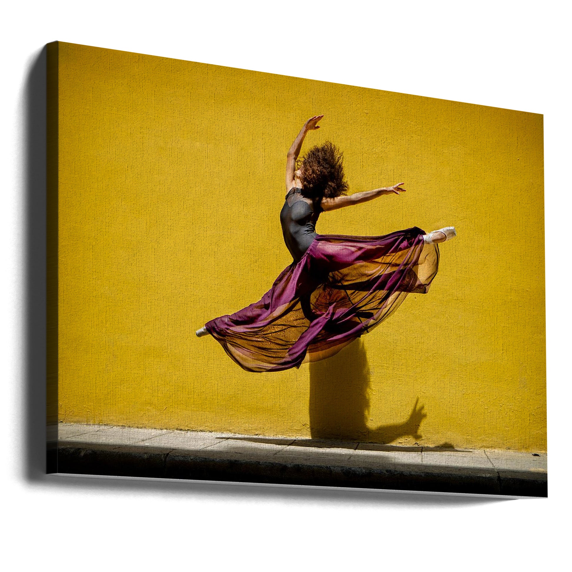 Ballet Dancer Jumping by Joan Gil Raga | Dance Performance Action, Large Canvas Wall Art Print | Artsy Earth