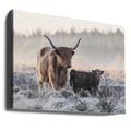 Highlander and Calf by Jaap Van Den Helm | Highland Cattle Family, Large Canvas Wall Art Print | Artsy Earth