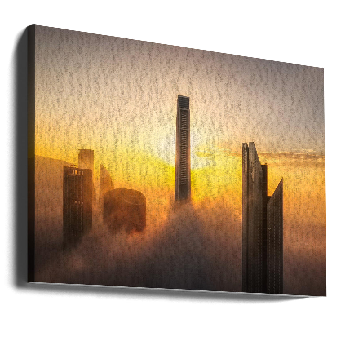 Good Morning Dubai by Joanaduenas | Foggy Dubai Cityscape, Large Canvas Wall Art Print | Artsy Earth