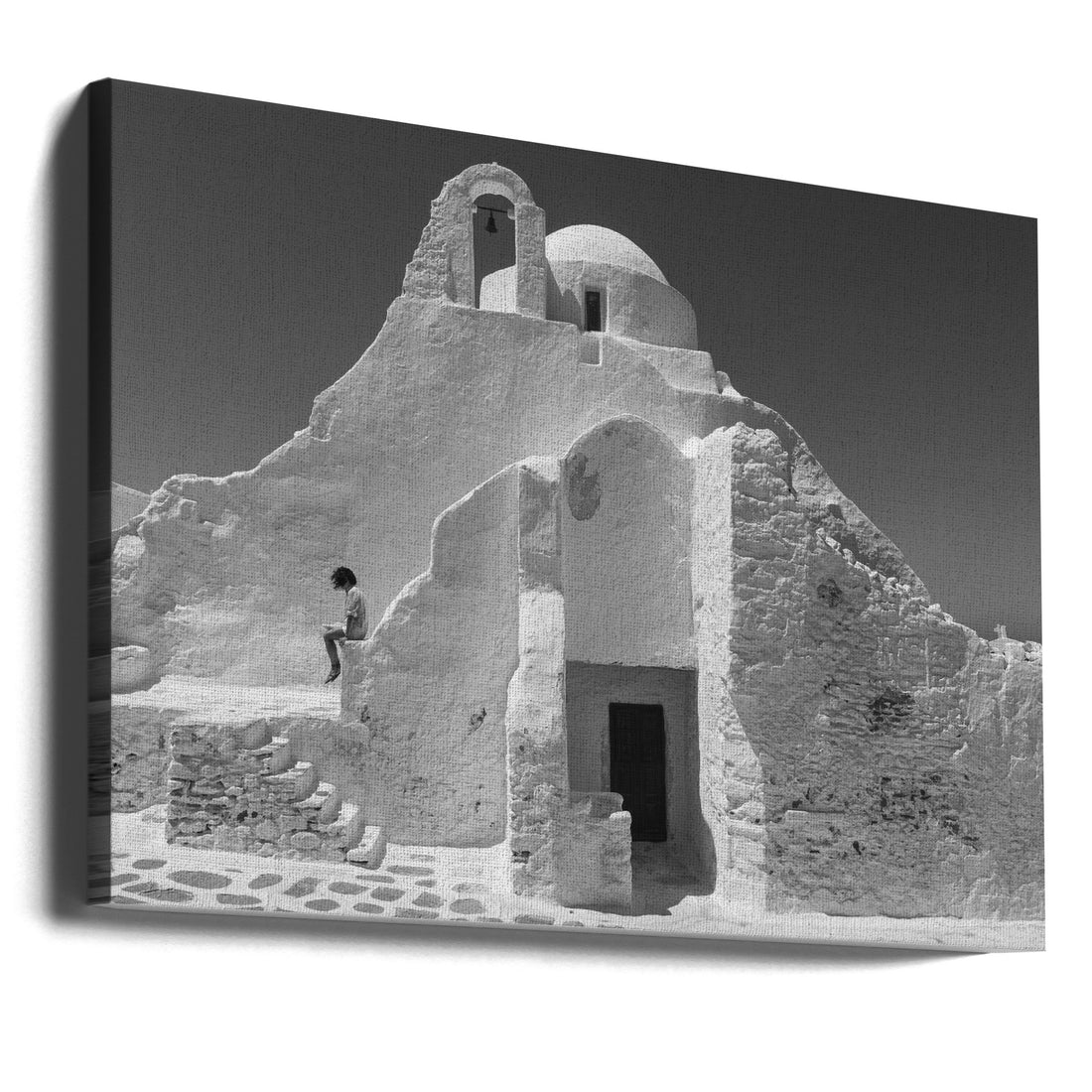 Paraportiani Mykonos by Charles Cho | Greek Architecture Portrait, Large Canvas Wall Art Print | Artsy Earth