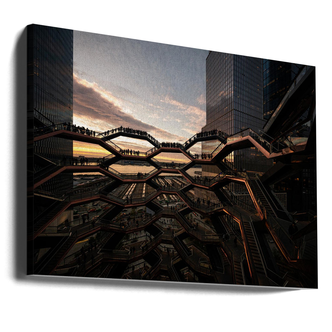 New Yorker Net by Marco Tagliarino | Manhattan Urban Architecture, Large Canvas Wall Art Print | Artsy Earth