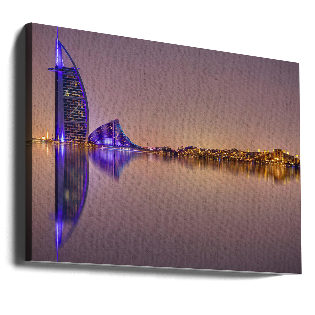 Burj Al Arab Reflections by Mohammed Shamaa | Dubai Luxury Architecture, Large Canvas Wall Art Print | Artsy Earth