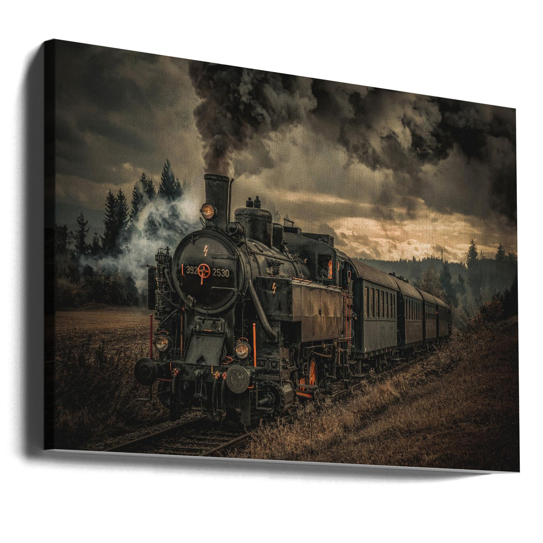 Gold Digger Train by Hubert Bichler | Vintage Steam Locomotive, Large Canvas Wall Art Print | Artsy Earth