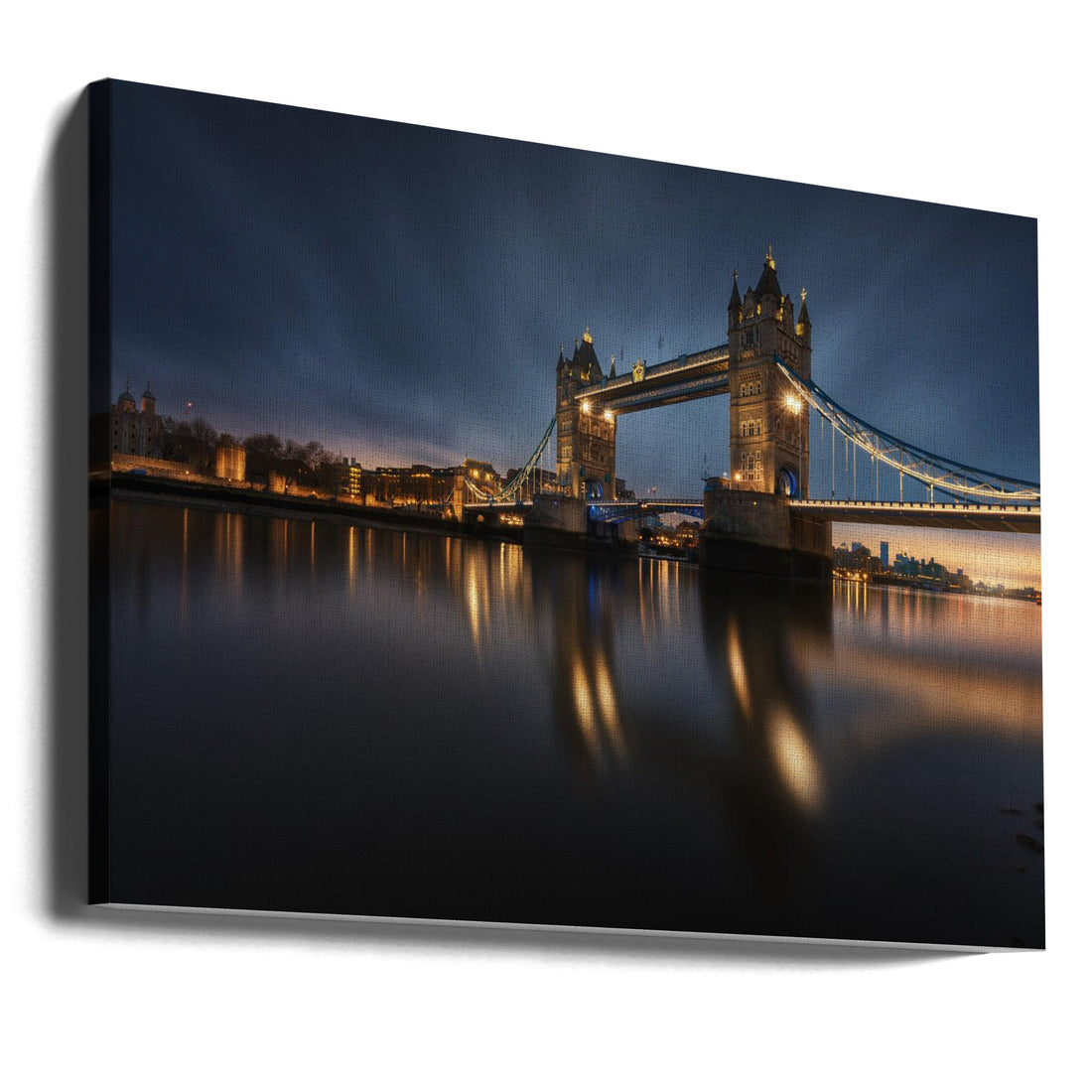 Tower Bridge Night by Juan Pablo De Miguel | London Landmark Architecture, Large Canvas Wall Art Print | Artsy Earth