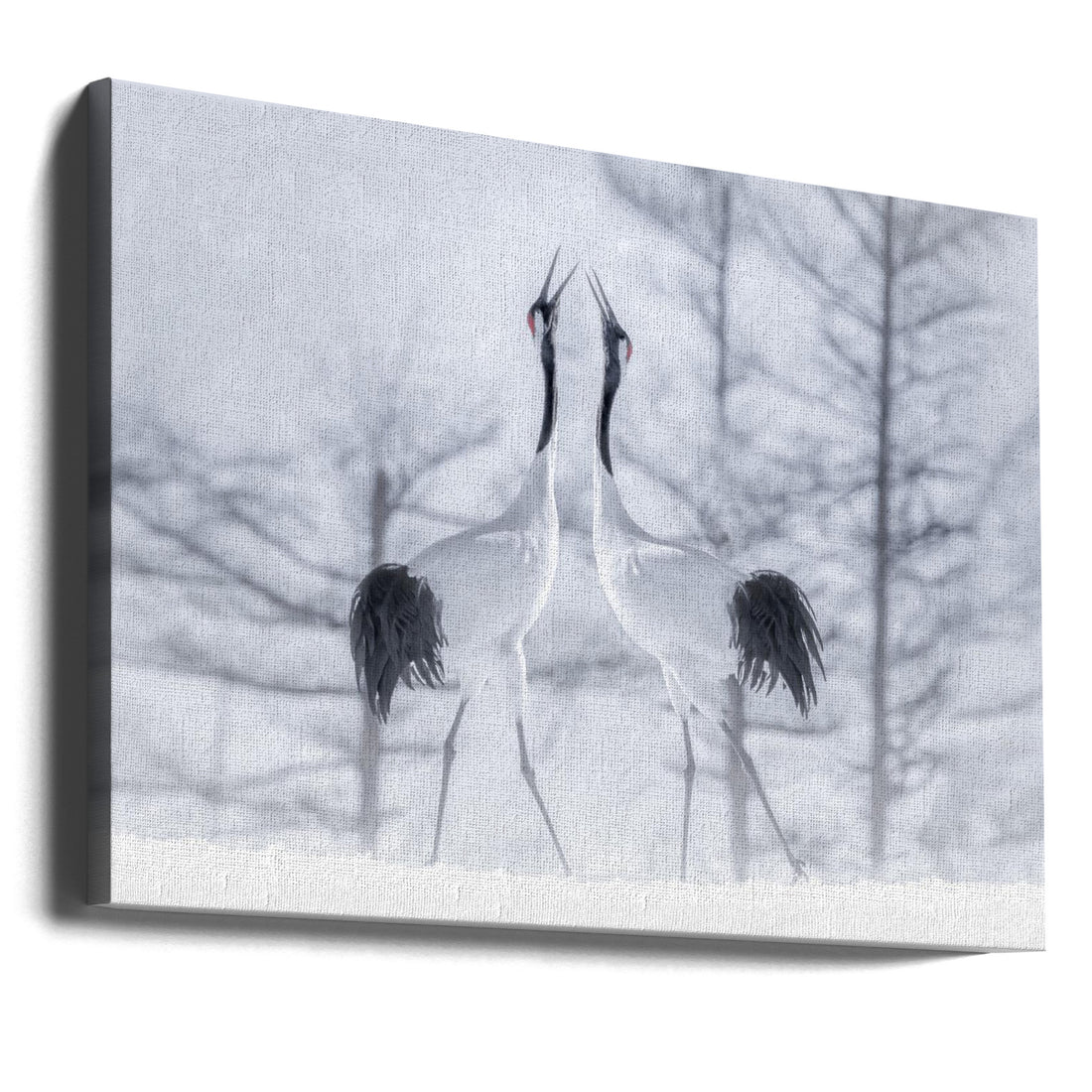 In Love by Larry Deng | Romantic Crane Pair, Large Canvas Wall Art Print | Artsy Earth