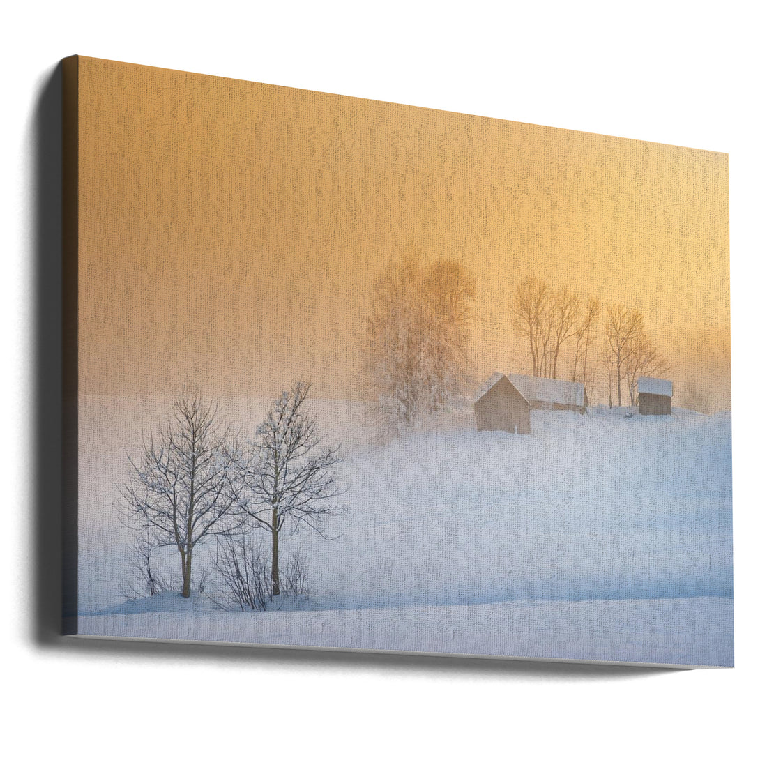 Winter Village by Burger Jochen | Rural Snowy Landscape, Large Canvas Wall Art Print | Artsy Earth