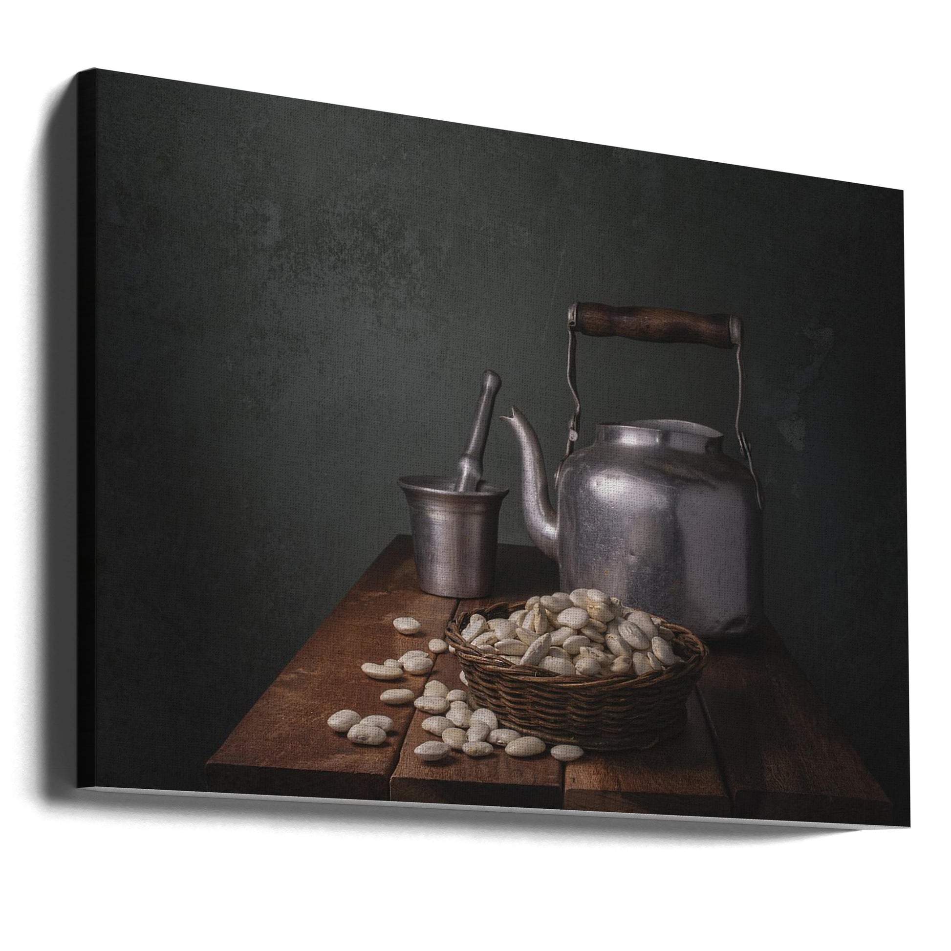 Farm Fresh Beans by Margareth Perfoncio | Rural Kitchen Still Life, Large Canvas Wall Art Print | Artsy Earth