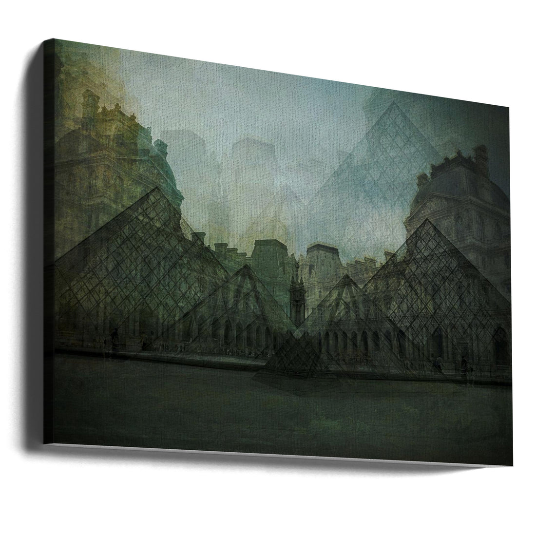 Crystal Pyramids by Orkidea W. | Paris Museum Landmark, Large Canvas Wall Art Print | Artsy Earth