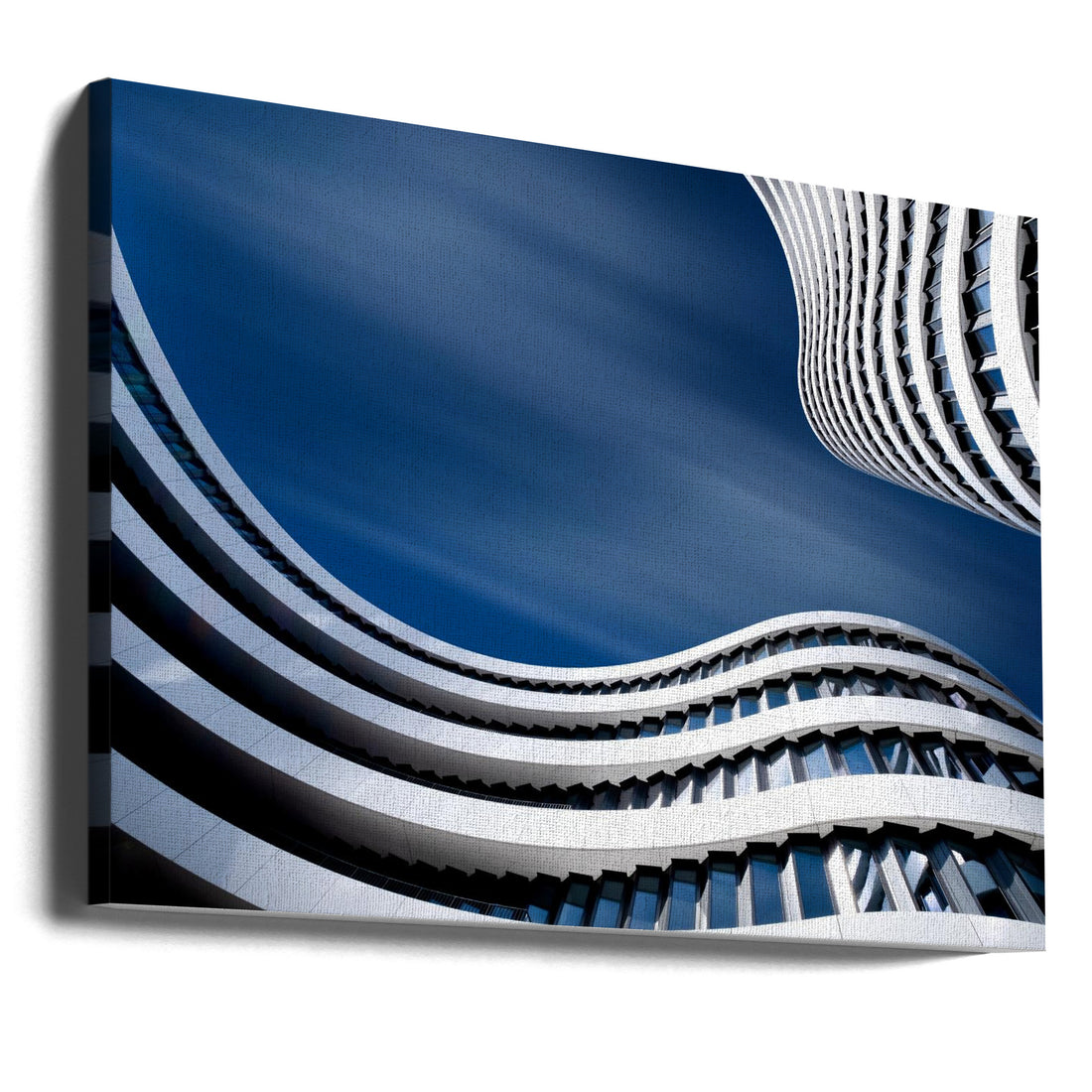 curved architecture by Rolf Endermann | Modern Geometric Building, Large Canvas Wall Art Print | Artsy Earth