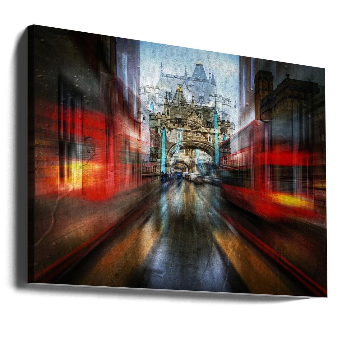 The Red Bus by Orkidea W. | London Urban Travel, Large Canvas Wall Art Print | Artsy Earth