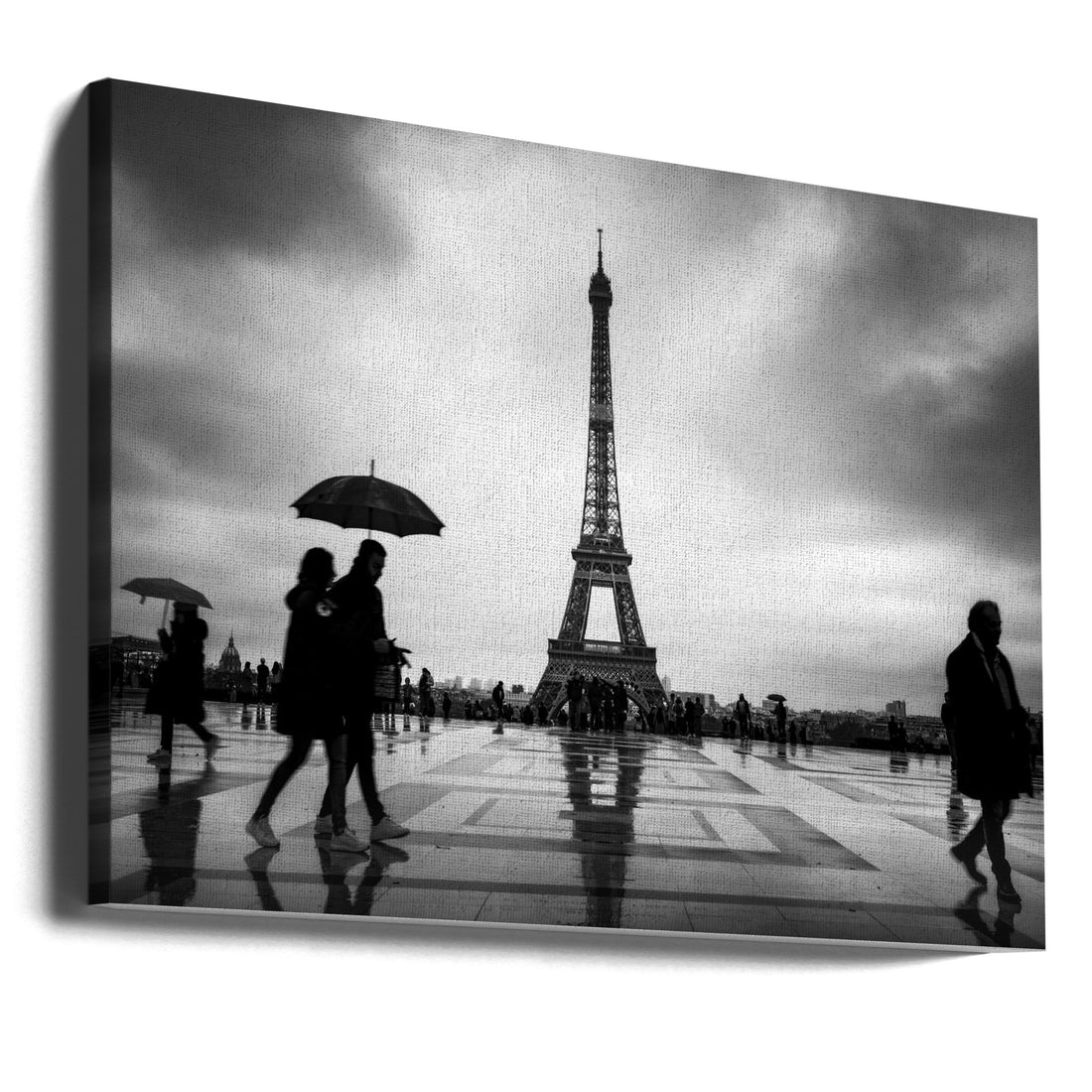 Rainy Paris Tower by Andrei Ionut Dascalu | Eiffel Tower Reflection, Large Canvas Wall Art Print | Artsy Earth