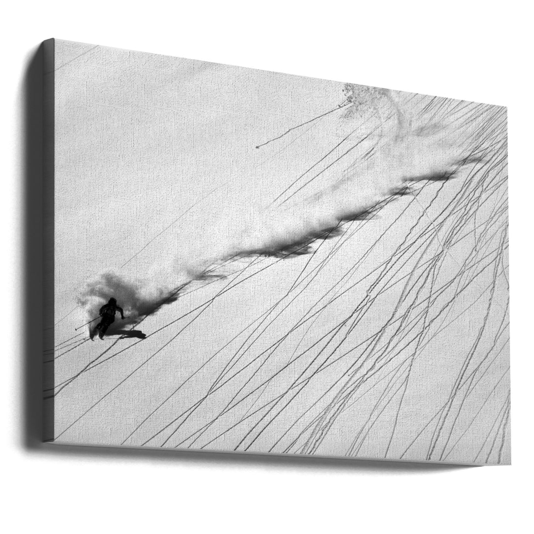 Skiing Powder by Lorenzo Rieg | Winter Sports Action, Large Canvas Wall Art Print | Artsy Earth