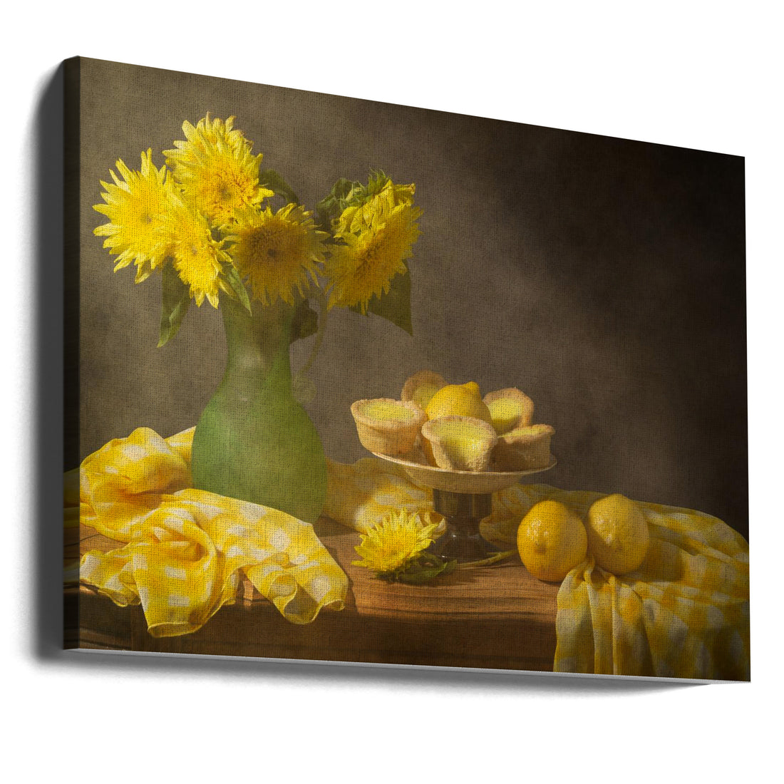 Lemon Tarts by Darlene Hewson | Rustic Citrus Dessert, Large Canvas Wall Art Print | Artsy Earth