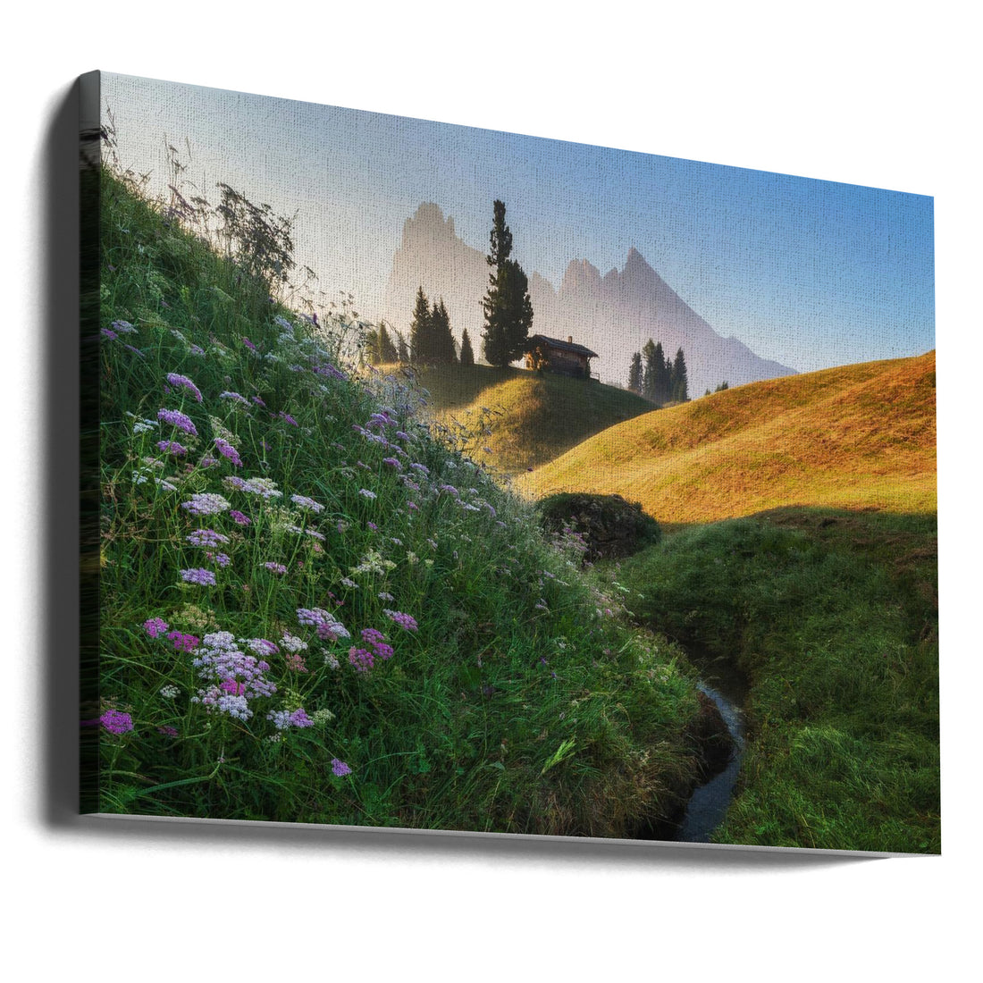 Flowery Morning by Ales Krivec | Rural Floral Landscape, Large Canvas Wall Art Print | Artsy Earth