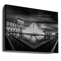 Louvre Night Reflection by Sayan Chakravarty | Paris Architecture Landmark, Large Canvas Wall Art Print | Artsy Earth