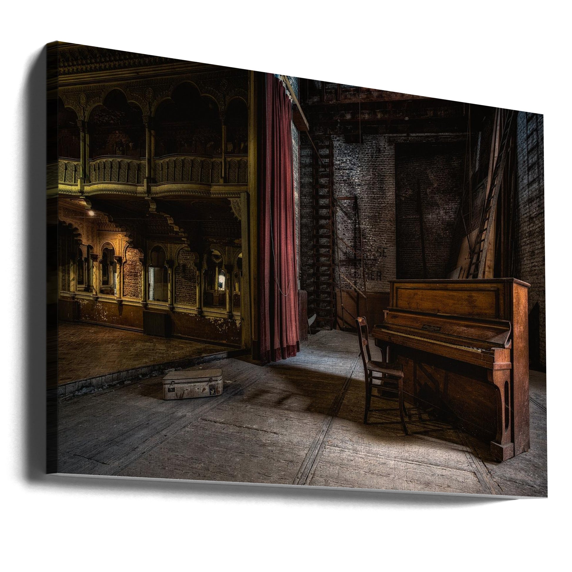 Show, interrupted by Adrian Popan | Abandoned Theatre Performance, Large Canvas Wall Art Print | Artsy Earth