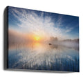 Misty Lake Reflection by Martin Lutz | Foggy Water Landscape, Large Canvas Wall Art Print | Artsy Earth