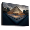 Louvre Night by Adamo Prieto | Glass Pyramid Architecture, Large Canvas Wall Art Print | Artsy Earth