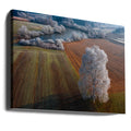 Winter idyll by Jure Kravanja | Snowy Rural Landscape, Large Canvas Wall Art Print | Artsy Earth