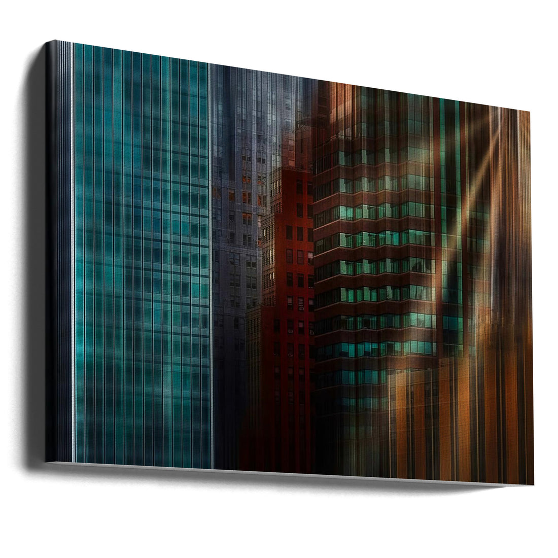 Manhattan Way by Roxana Labagnara | Urban Colorful Skyscrapers, Large Canvas Wall Art Print | Artsy Earth