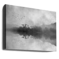 Misty Reflections by Jacqueline Hammer | Peaceful Foggy Landscape, Large Canvas Wall Art Print | Artsy Earth