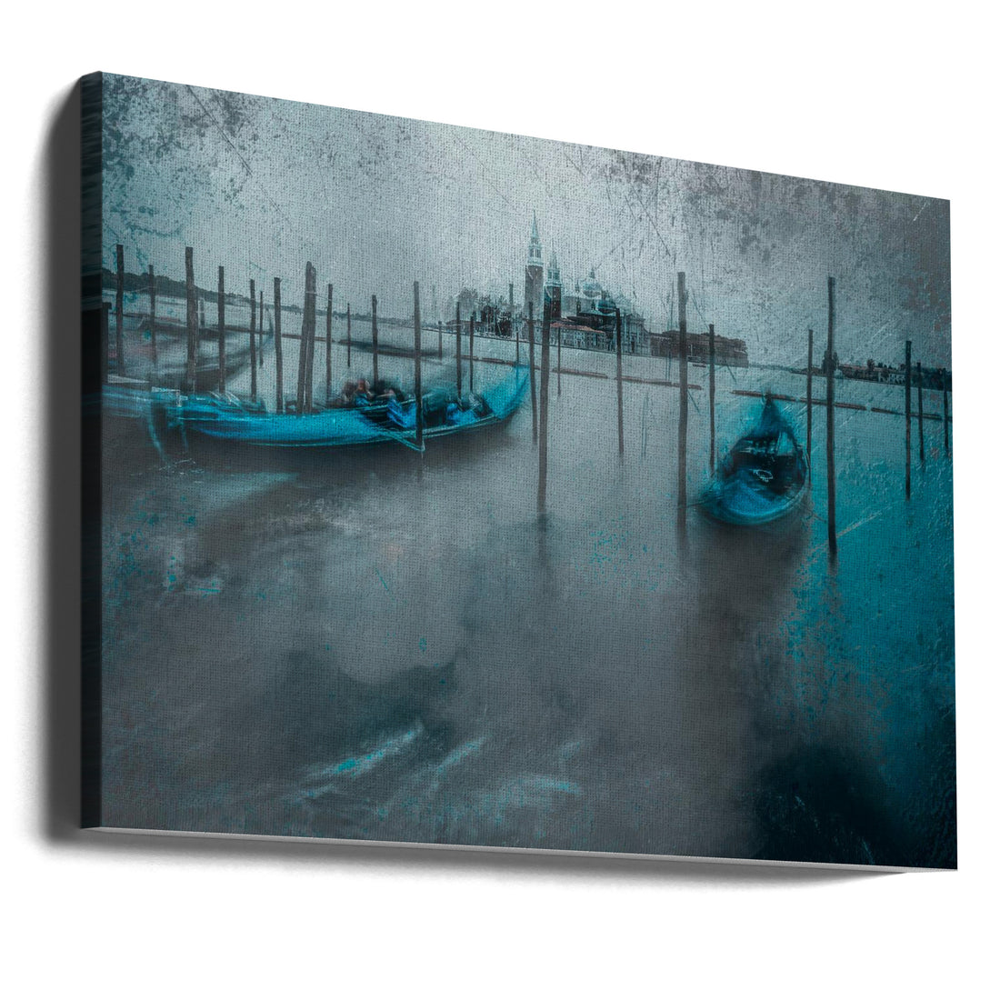 Venice Gondolas by Carmine Chiriacò | Painterly Canal View, Large Canvas Wall Art Print | Artsy Earth