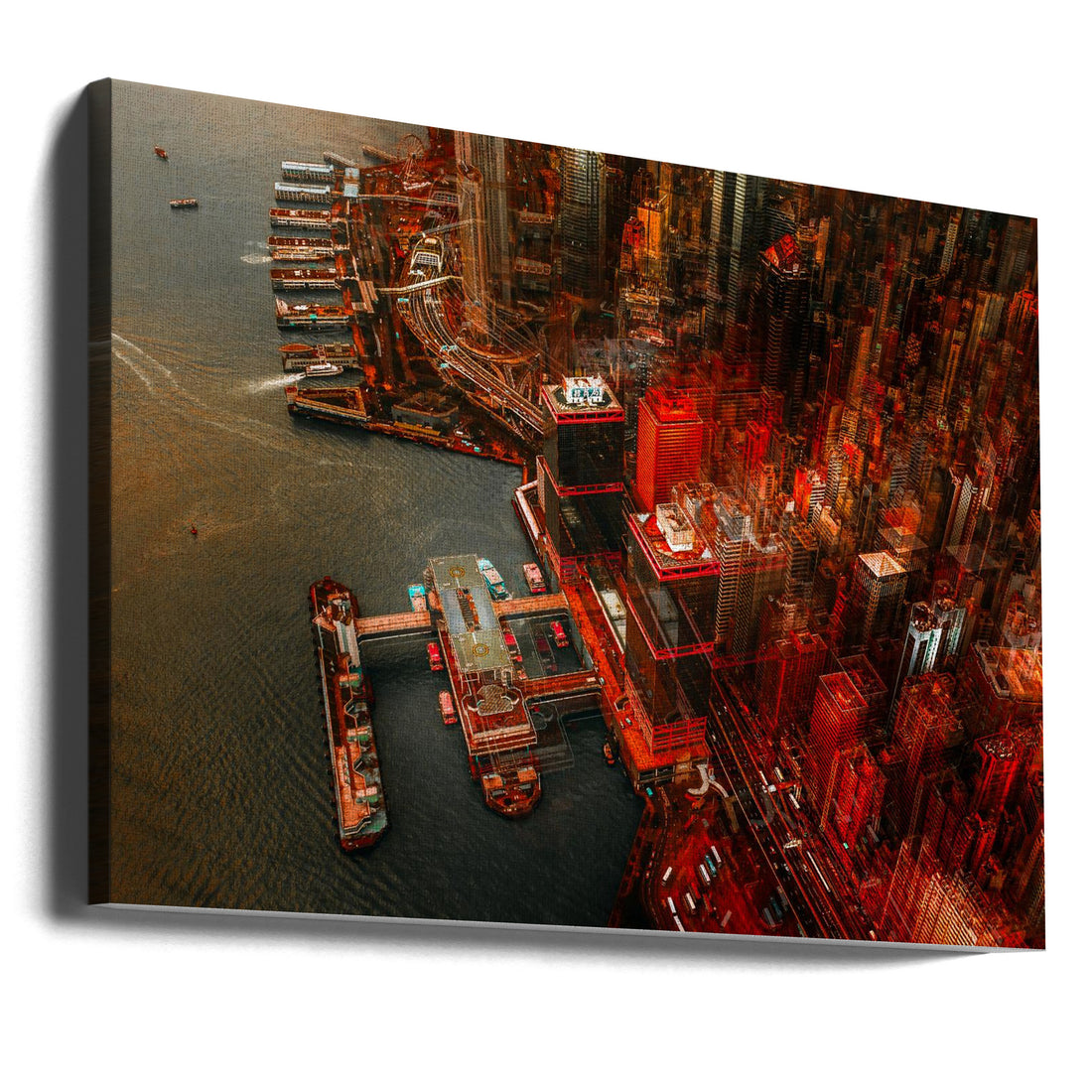 Hong Kong Towers by Carmine Chiriacò | Urban Cityscape Abstract, Large Canvas Wall Art Print | Artsy Earth