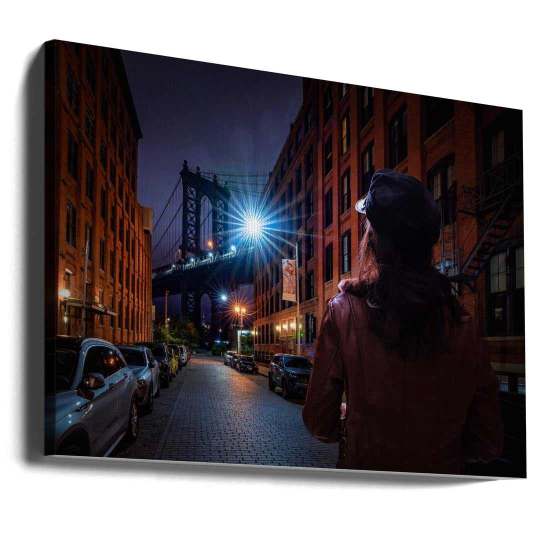 Manhattan Bridge by Patrick Foto | Urban Night Cityscape, Large Canvas Wall Art Print | Artsy Earth