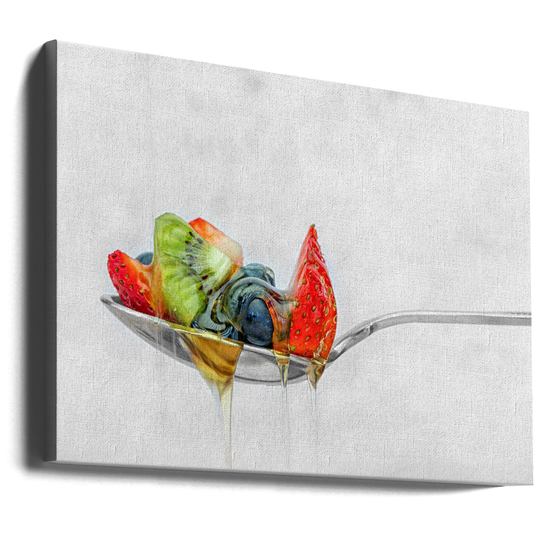 Oozing deliciousness by Jackie Matthews | Fresh Fruit Drizzle, Large Canvas Wall Art Print | Artsy Earth