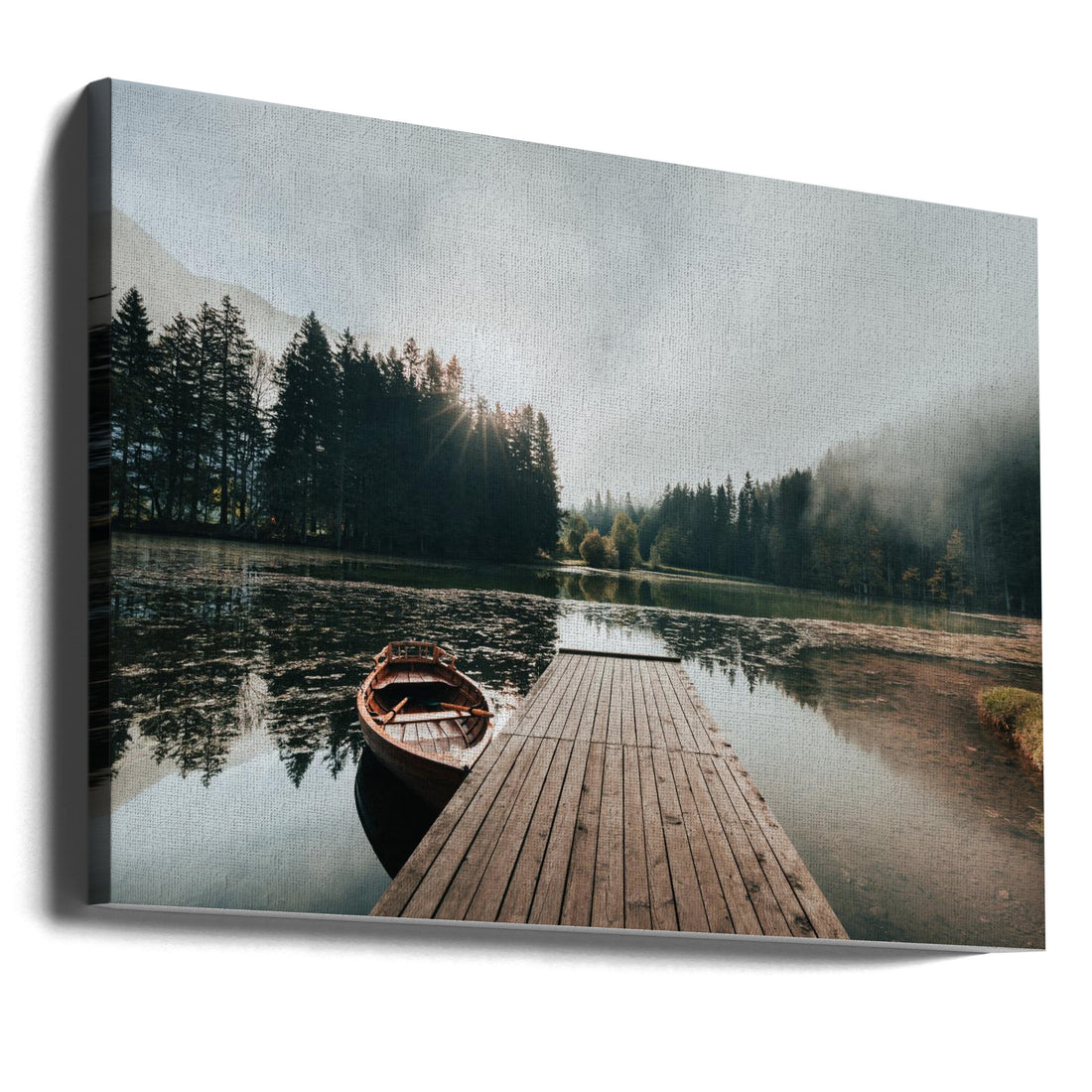 Foggy Morning by Jakob Remar | Misty Lake Landscape, Large Canvas Wall Art Print | Artsy Earth