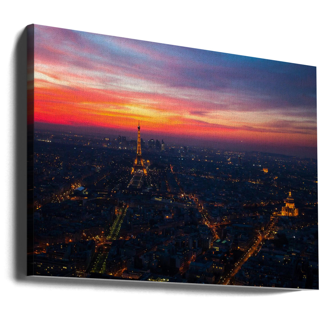 Paris Sunset from Montparnasse by William Jackson | Urban Cityscape Twilight, Large Canvas Wall Art Print | Artsy Earth