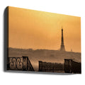 The awakening of the Iron Lady by Pacifico | Paris Cityscape Sunset, Large Canvas Wall Art Print | Artsy Earth