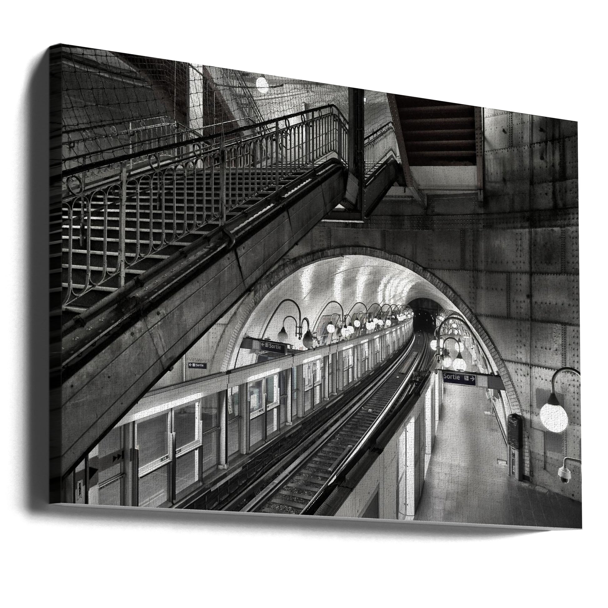 Paris Metro Station by Renate Reichert | Underground Railway Platform, Large Canvas Wall Art Print | Artsy Earth