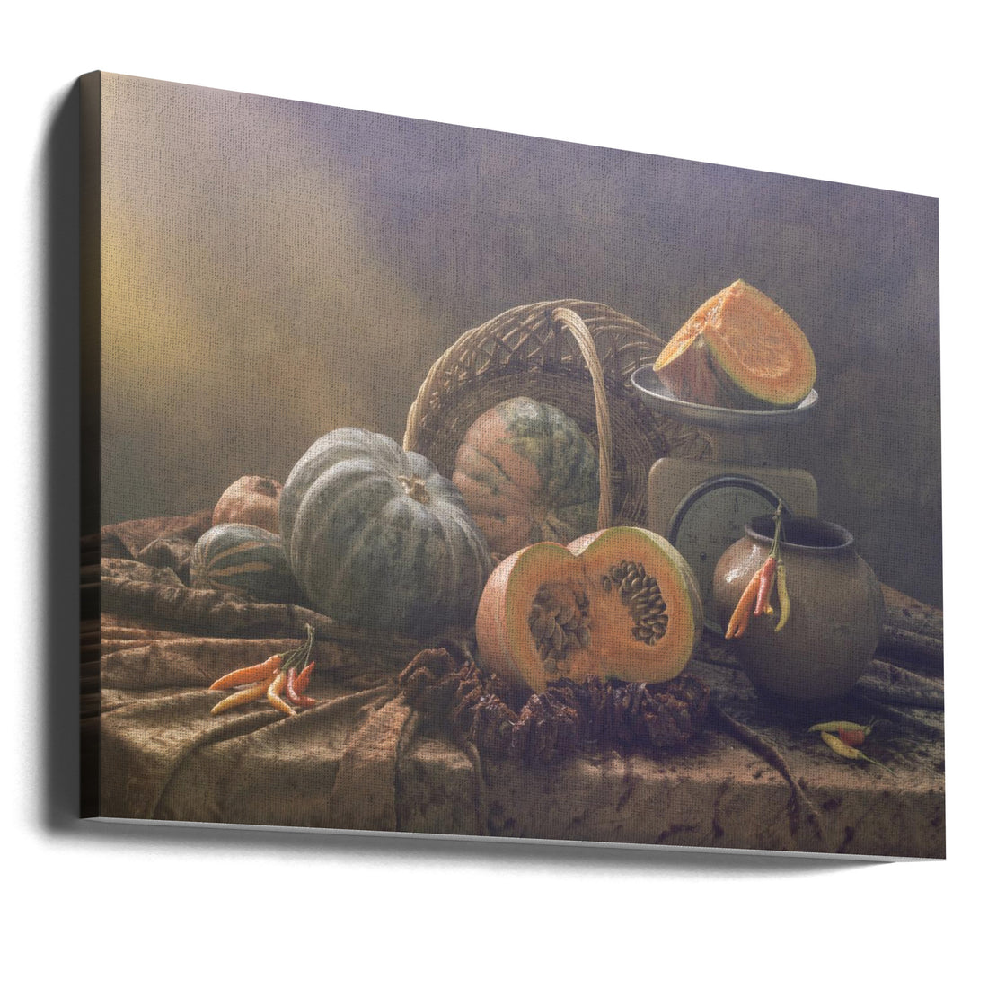 Still Life with Pumpkins by Ustinagreen | Rustic Farmhouse Food, Large Canvas Wall Art Print | Artsy Earth