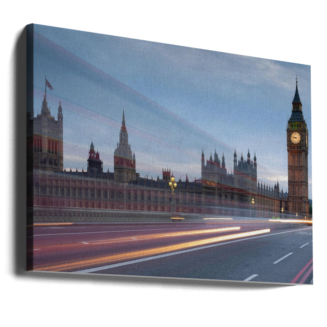 Big Ben Light Trails by Paolo Bolla | London Night Cityscape, Large Canvas Wall Art Print | Artsy Earth