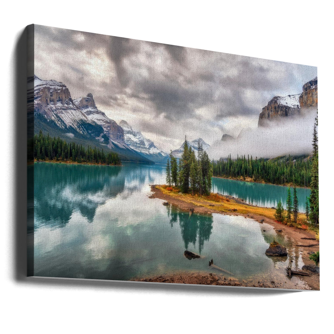 Spirit Island by Sergey Pesterev | Mountain Lake Reflection, Large Canvas Wall Art Print | Artsy Earth