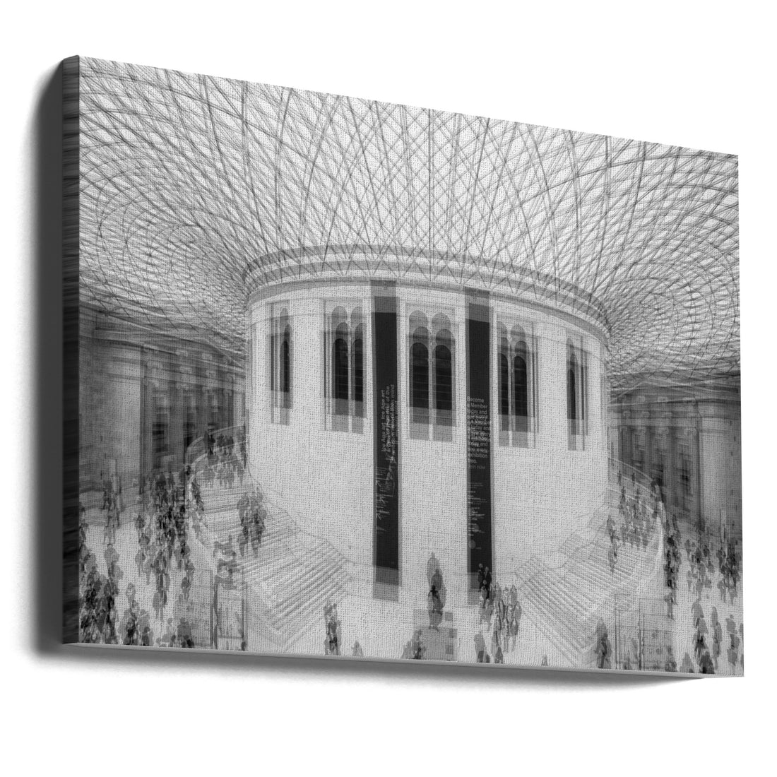 A visit to the British Museum by Joshua Raif | British Museum Crowd, Large Canvas Wall Art Print | Artsy Earth