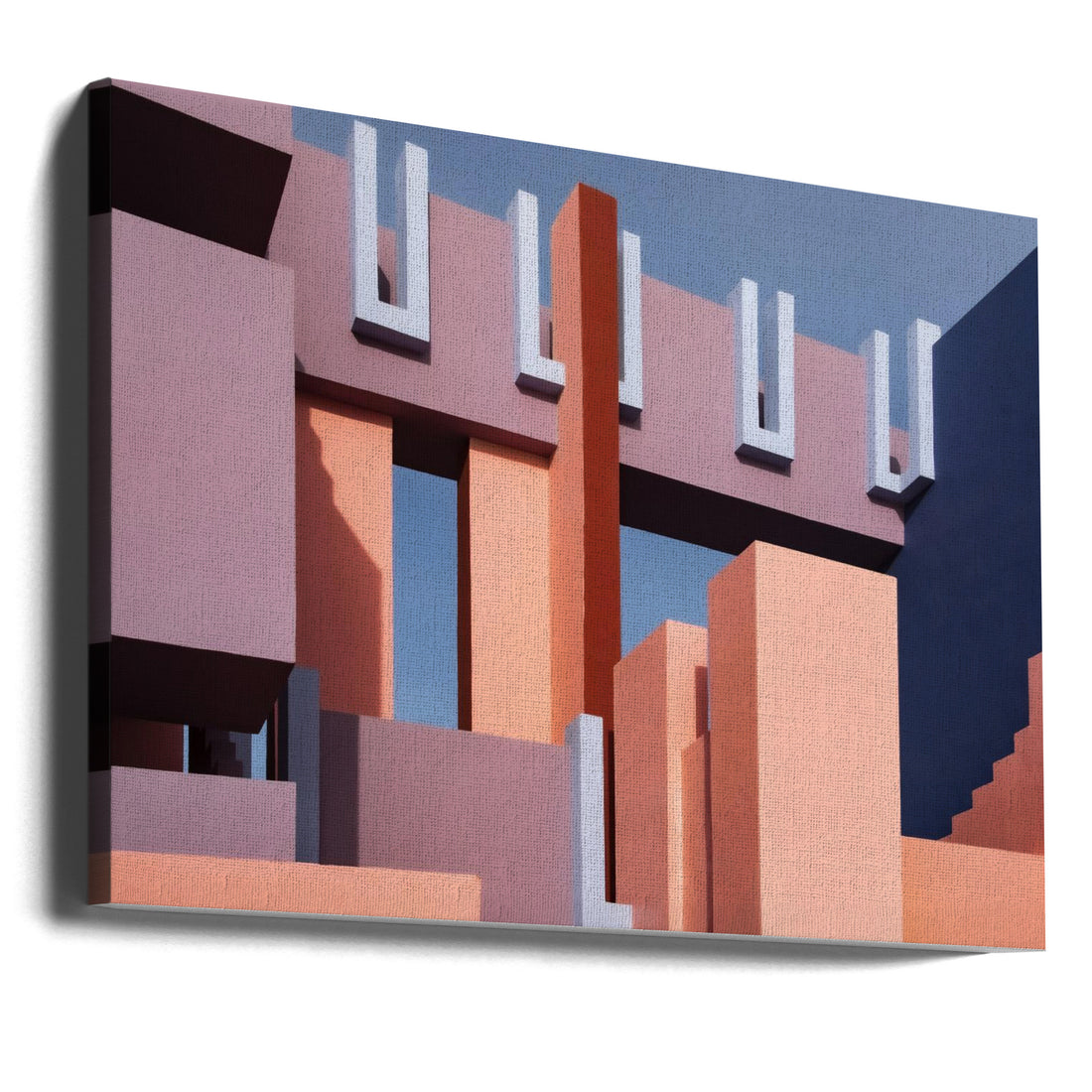 Muralla Roja by Linda Wride | Geometric Architecture Abstract, Large Canvas Wall Art Print | Artsy Earth