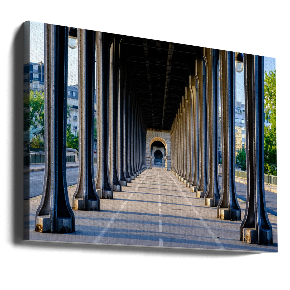 Bridge Perspective Paris by Kevin Nirsimloo | Urban Architecture Landmark, Large Canvas Wall Art Print | Artsy Earth