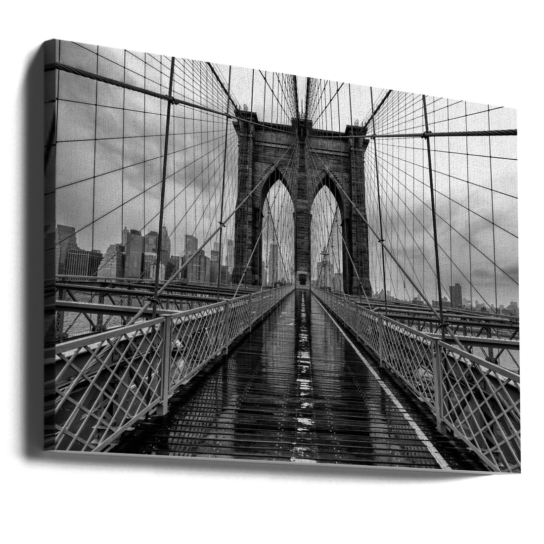 Brooklyn Bridge by Ashley Sowter | Urban Architecture Landmark, Large Canvas Wall Art Print | Artsy Earth