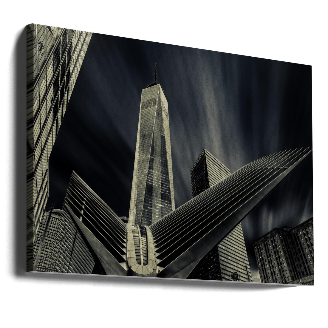 World Trade Center by Emil Abu Milad | Manhattan Cityscape Architecture, Large Canvas Wall Art Print | Artsy Earth