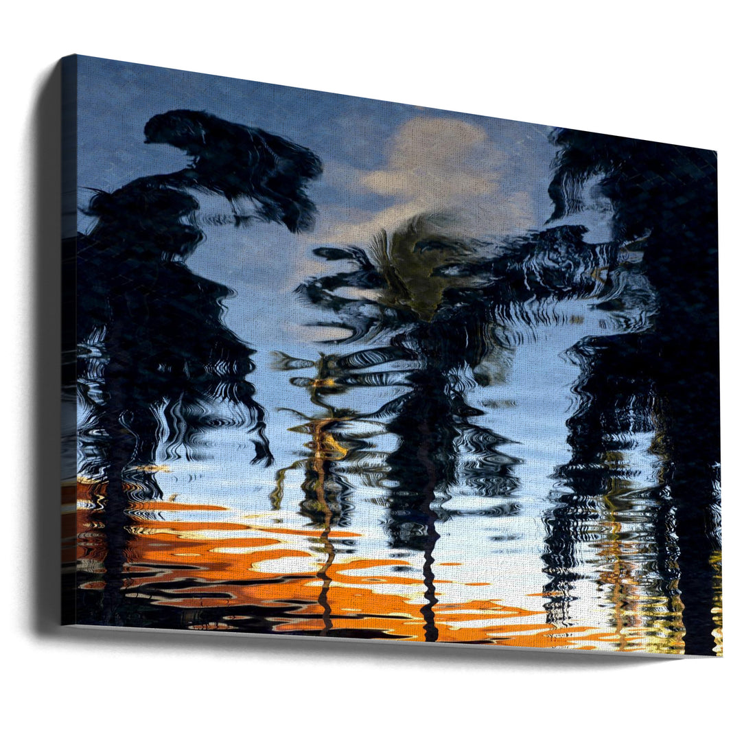 Palm Reflections by Tim Mossholder | Distorted Water Reflection, Large Canvas Wall Art Print | Artsy Earth