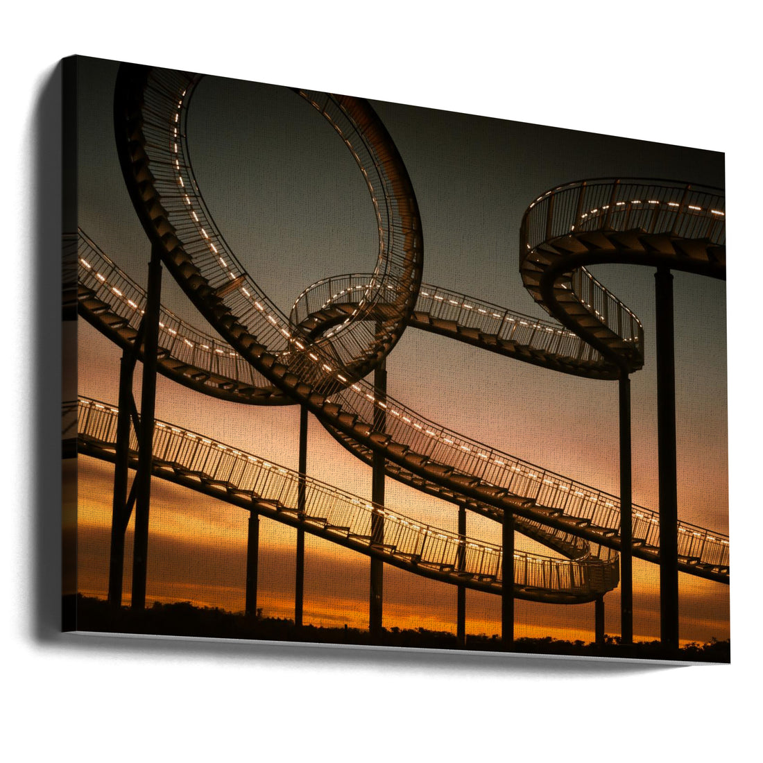 Sunset Staircase by Rainer Inderst | Architecture At Twilight, Large Canvas Wall Art Print | Artsy Earth