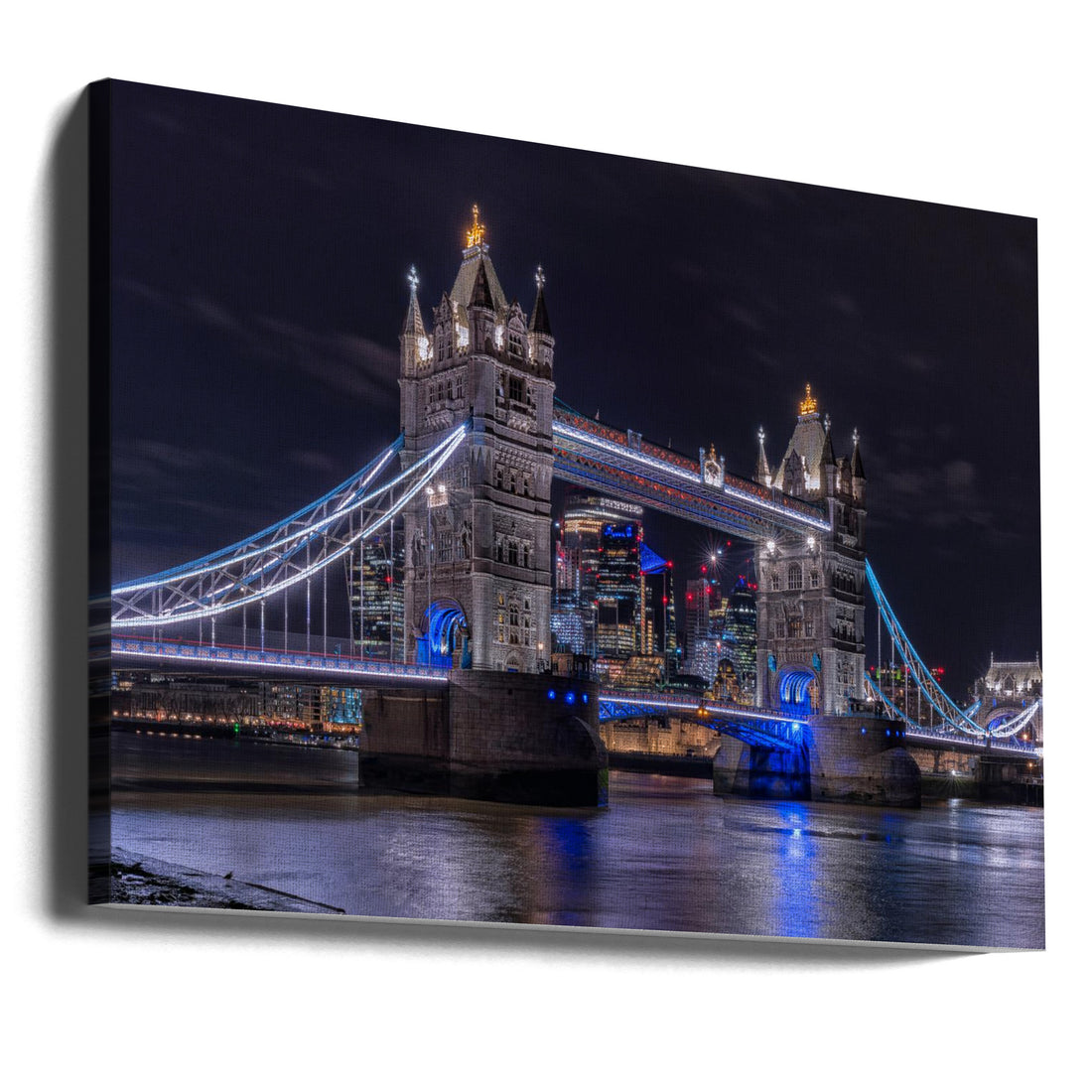 Tower Bridge in London by Michael Kalika | London Landmark Night, Large Canvas Wall Art Print | Artsy Earth