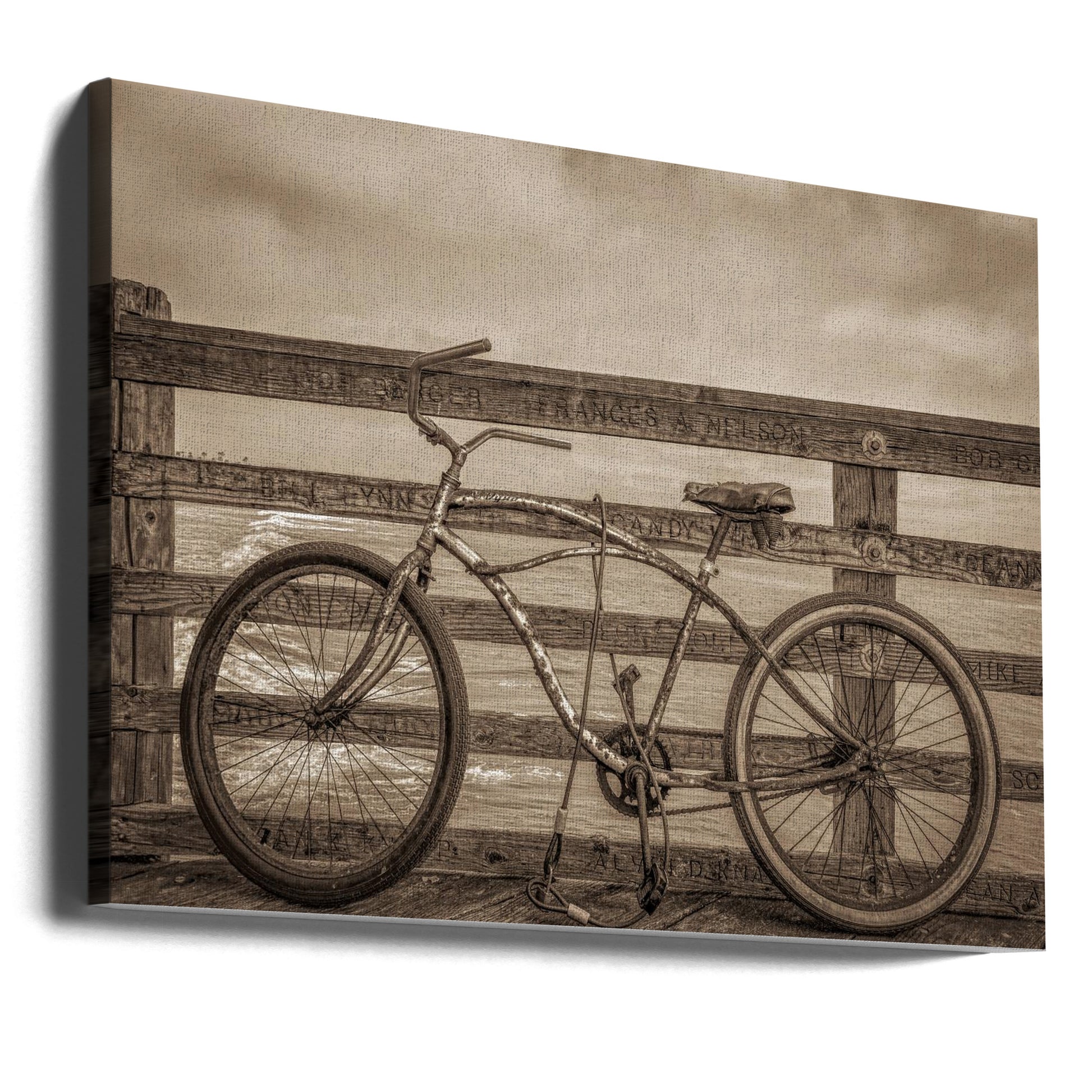 Someone's Treasure by Teri Reames | Abandoned Vintage Bicycle, Large Canvas Wall Art Print | Artsy Earth