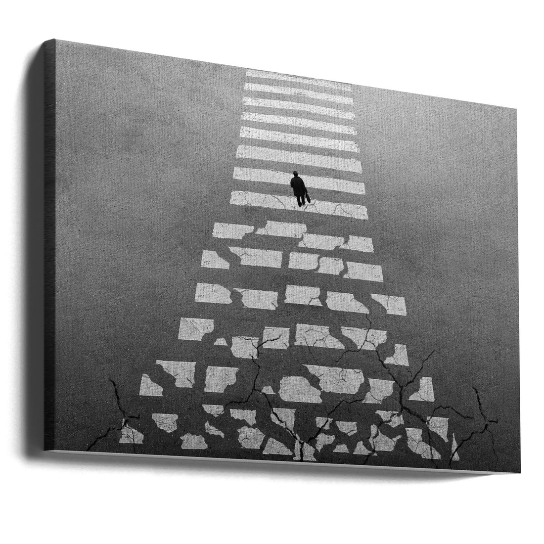 Route Without Return by Alizolghadri93 | Surreal Urban Crosswalk, Large Canvas Wall Art Print | Artsy Earth