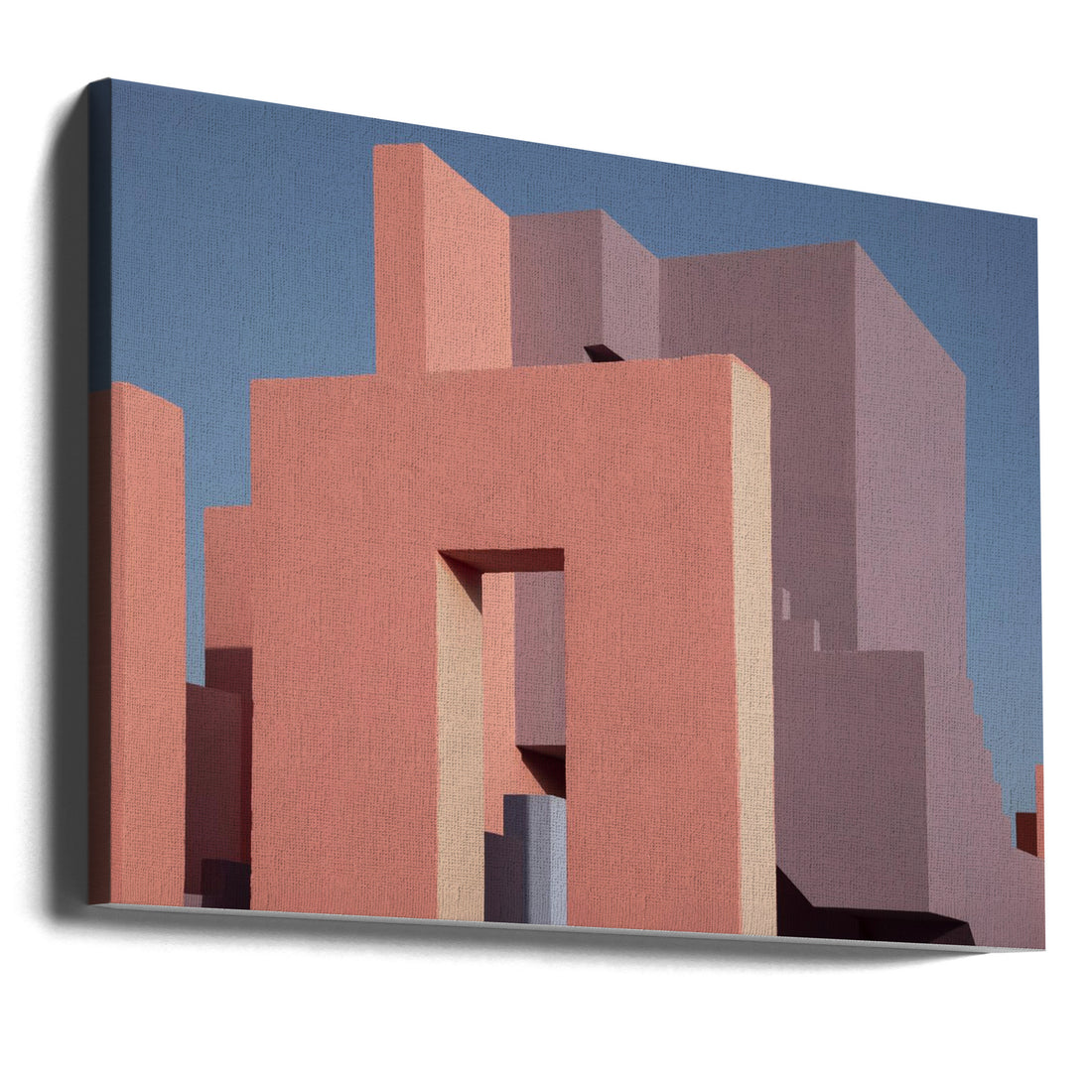 Muralla Roja by Linda Wride | Abstract Geometric Architecture, Large Canvas Wall Art Print | Artsy Earth